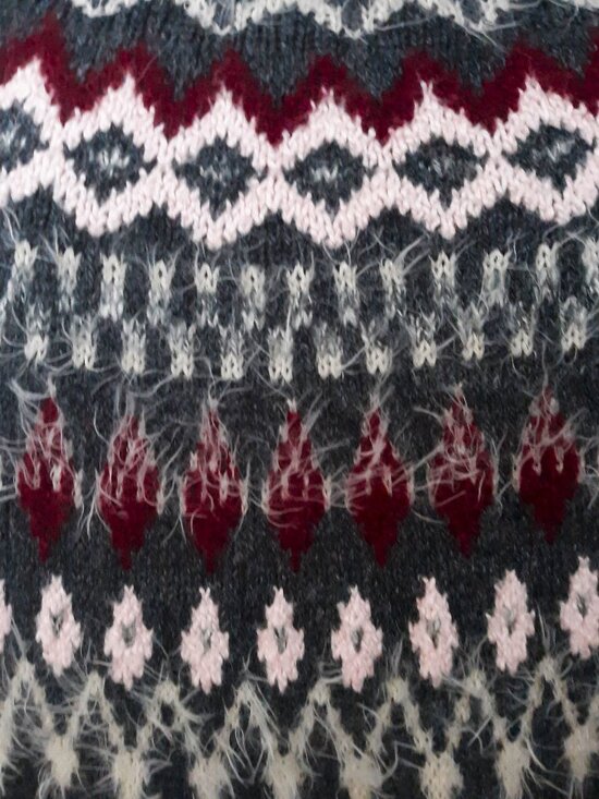 J. Jill Fair Isle Nordic Long Sleeve Knit Midi Sweater Dress - Picture 5 of 8